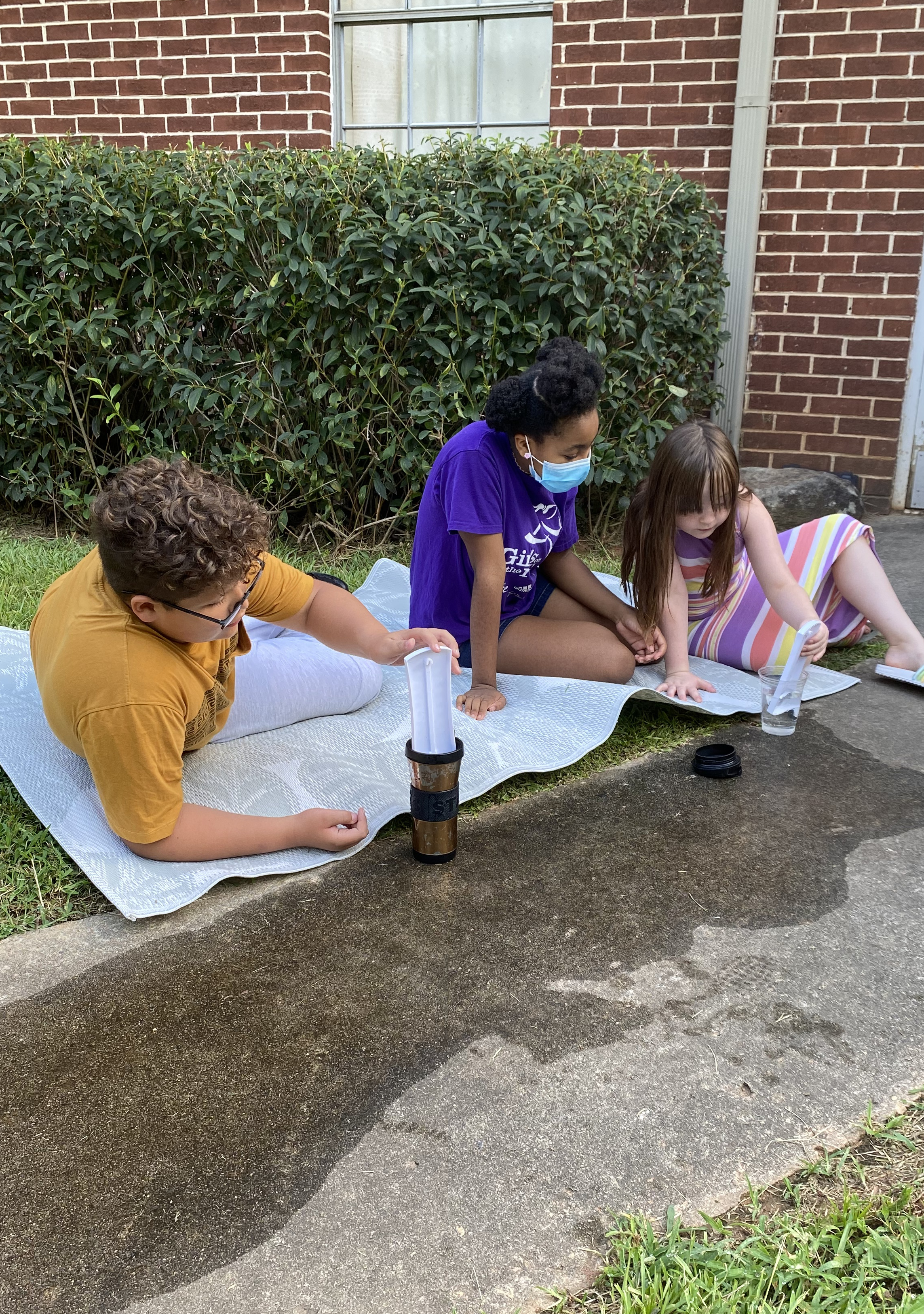 small group at temperature reading center
